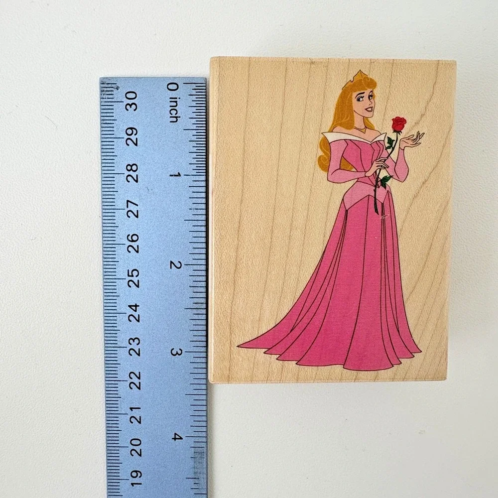 Disney Sleeping Beauty Wooden Rubber Stamp 3.5